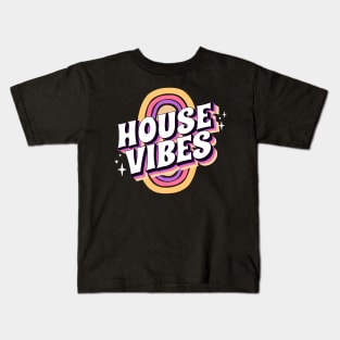 HOUSE MUSIC - House Vibes (purple/sand) Kids T-Shirt